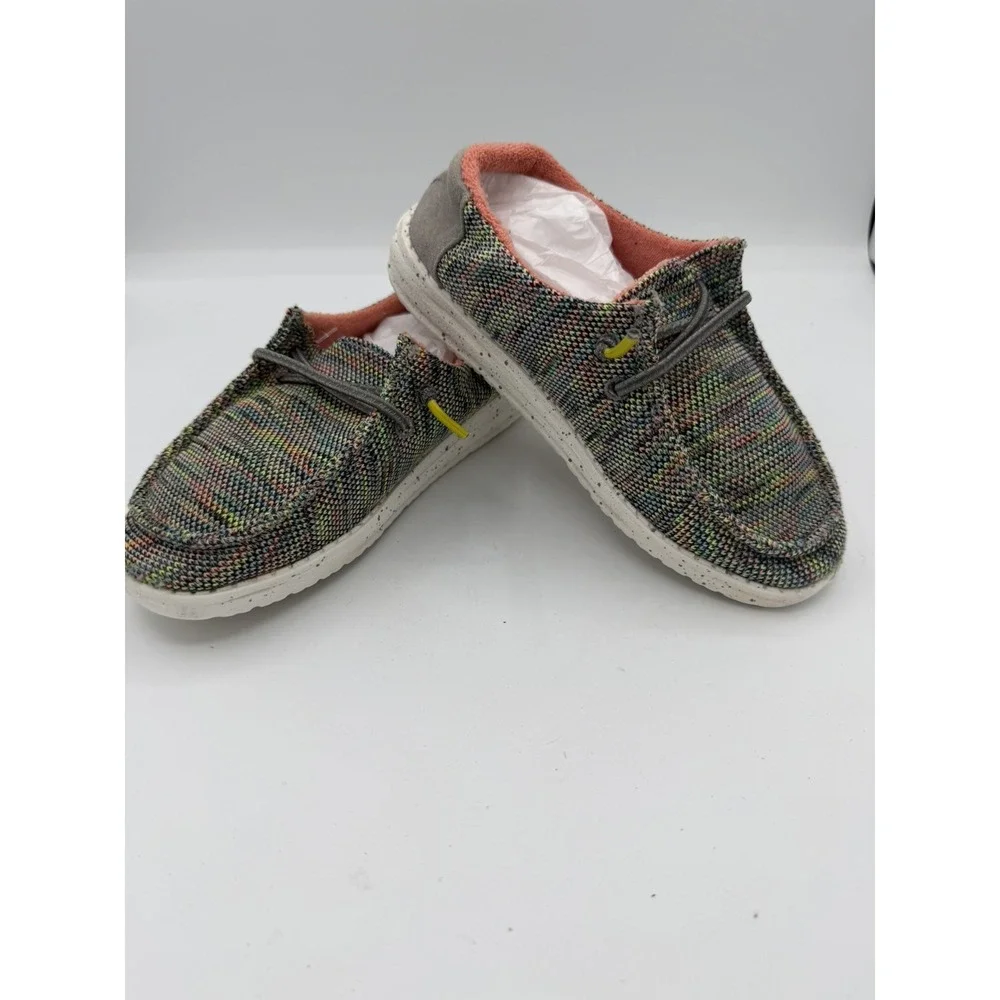 Hey Dude Youth/Kids Wendy  Peacock Pink Loafers Size 12